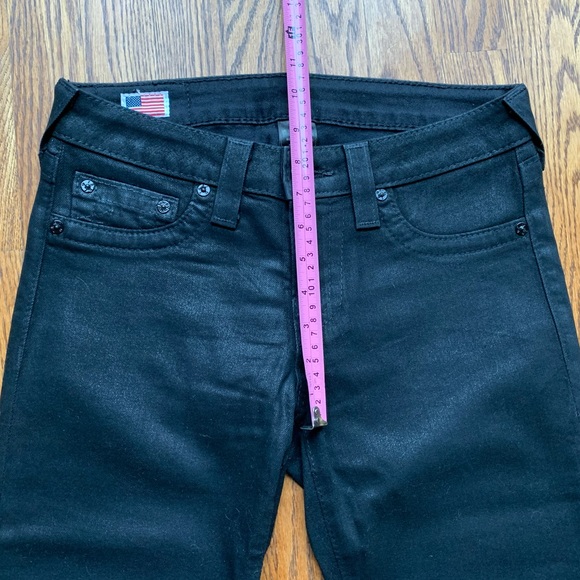 True Religion Skinny Coated Jeans, Black, Size 27 - Picture 10 of 11